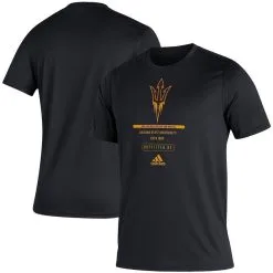 Adidas Men's Black Arizona State Sun Devils Sideline Locker Tag Creator AEROREADY T-Shirt