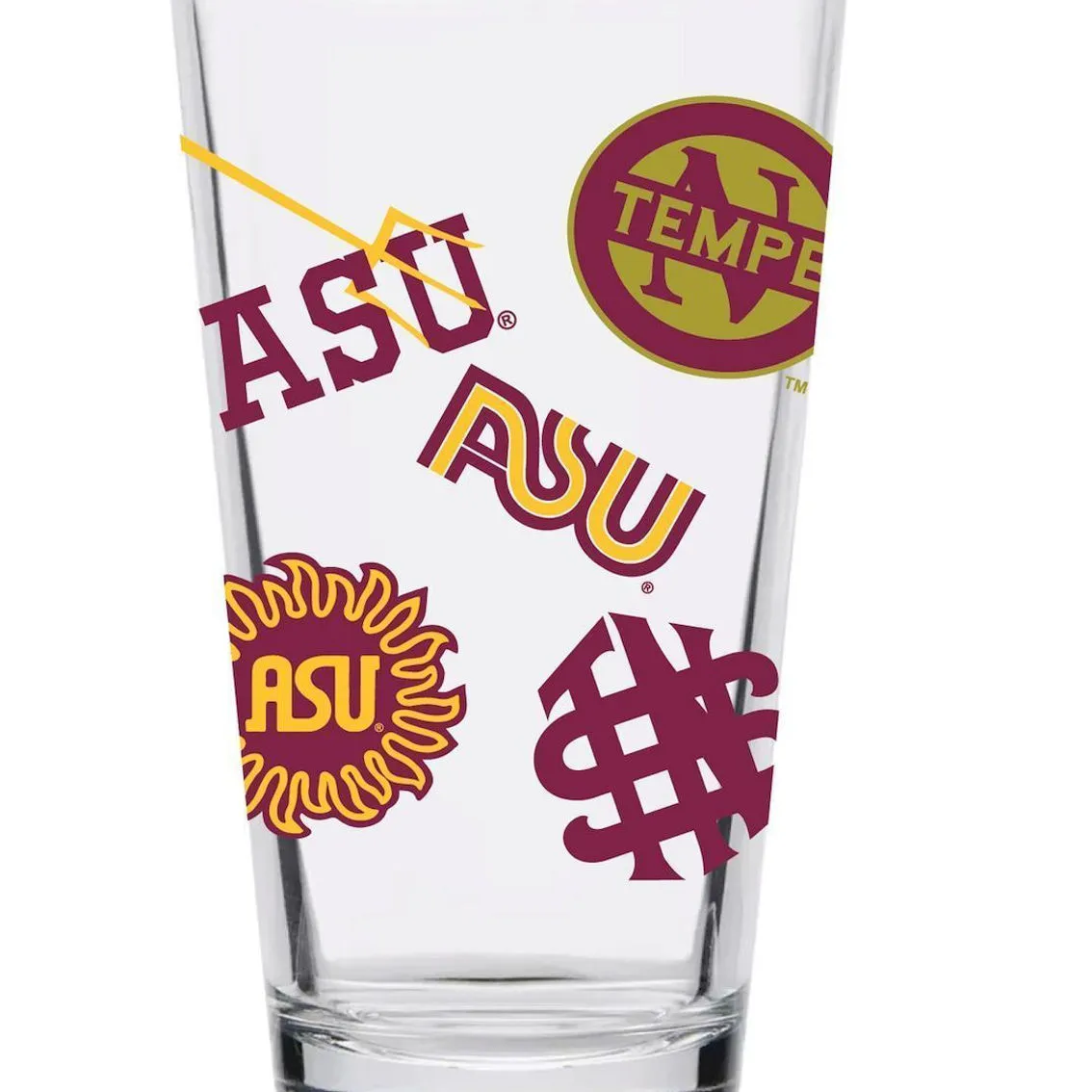 Indigo Falls Arizona State Sun Devils 16oz. Medley Vintage Pint Glass 2 Indigo Falls Arizona State Sun Devils 16oz. Medley Vintage Pint Glass - Image 2