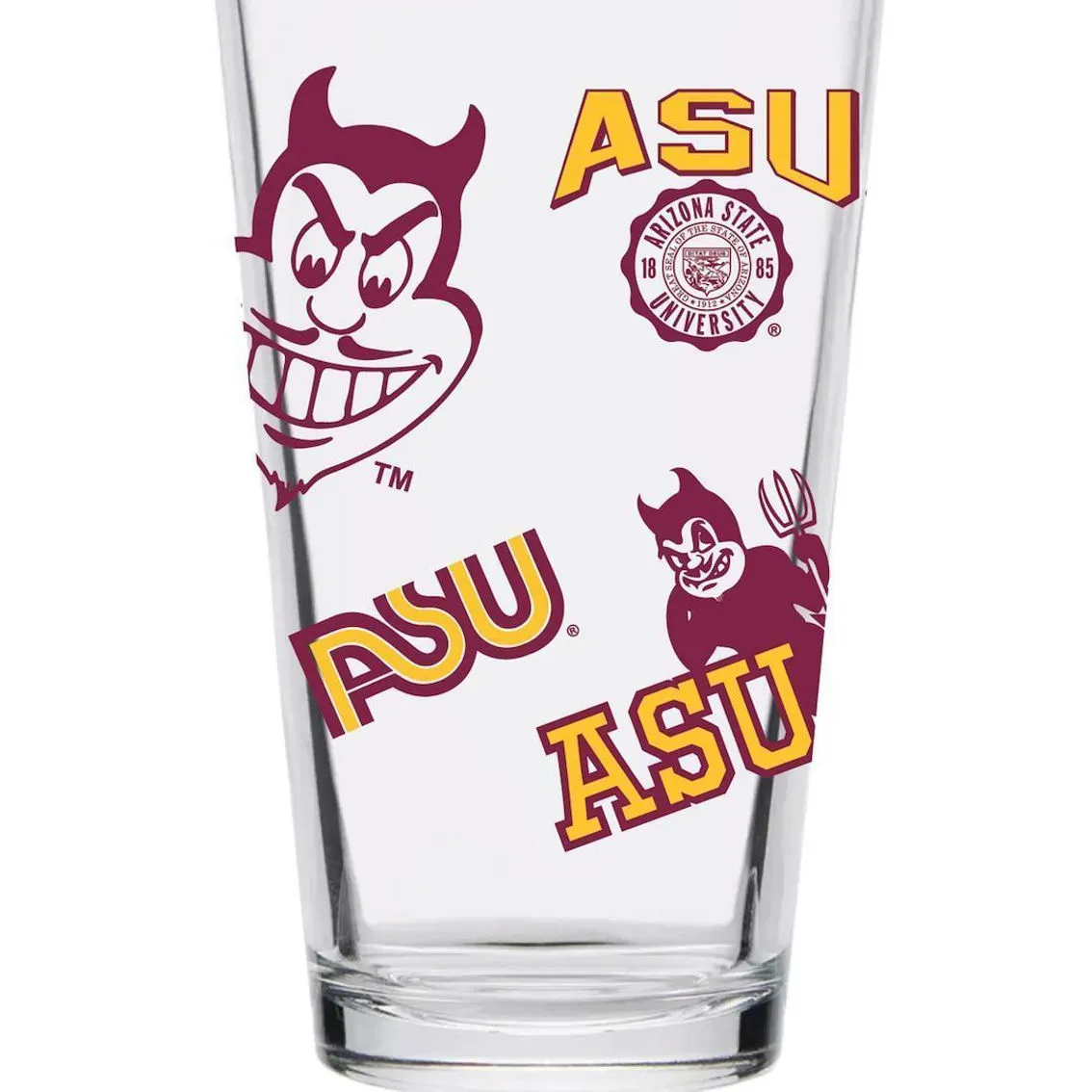 Indigo Falls Arizona State Sun Devils 16oz. Medley Vintage Pint Glass 3 Indigo Falls Arizona State Sun Devils 16oz. Medley Vintage Pint Glass - Image 3