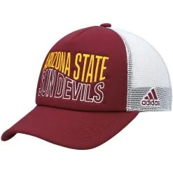 Adidas Men's Maroon/White Arizona State Sun Devils Wave Foam Trucker Snapback Hat