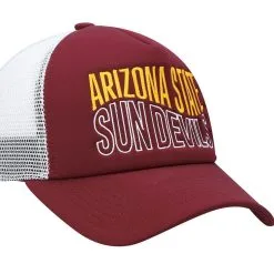 Adidas Men's Maroon/White Arizona State Sun Devils Wave Foam Trucker Snapback Hat -Arizona State Sun Devils Shop DSCO1137629670 M9JC ALT3