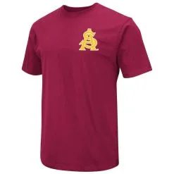 Colosseum Men's Maroon Arizona State Sun Devils Baseball On-Deck 2-Hit T-Shirt -Arizona State Sun Devils Shop DSCO1137693769 2882 ALT2