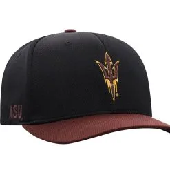 Top Of The World Men's Black/Maroon Arizona State Sun Devils Two-Tone Reflex Hybrid Tech Flex Hat