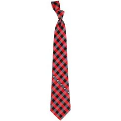 Eagles Wings Georgia Bulldogs Woven Checkered Tie - Black/Red