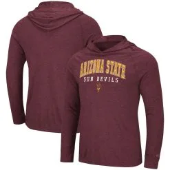 Colosseum Men's Maroon Arizona State Sun Devils Campus Raglan Long Sleeve Hoodie T-Shirt