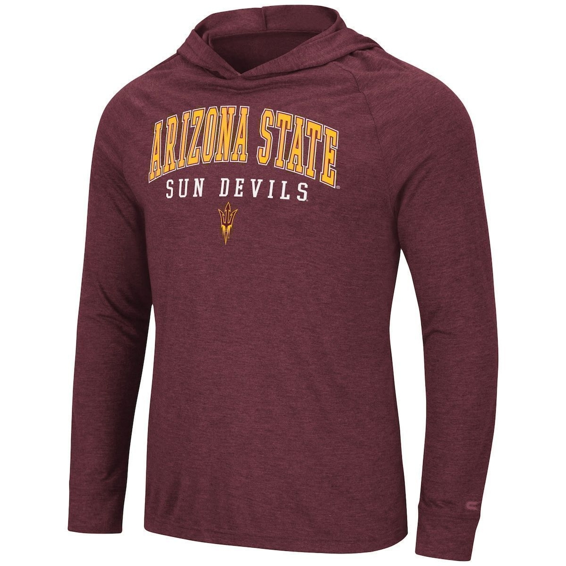 Colosseum Men's Maroon Arizona State Sun Devils Campus Raglan Long Sleeve Hoodie T-Shirt 3 Colosseum Men's Maroon Arizona State Sun Devils Campus Raglan Long Sleeve Hoodie T-Shirt - Image 3