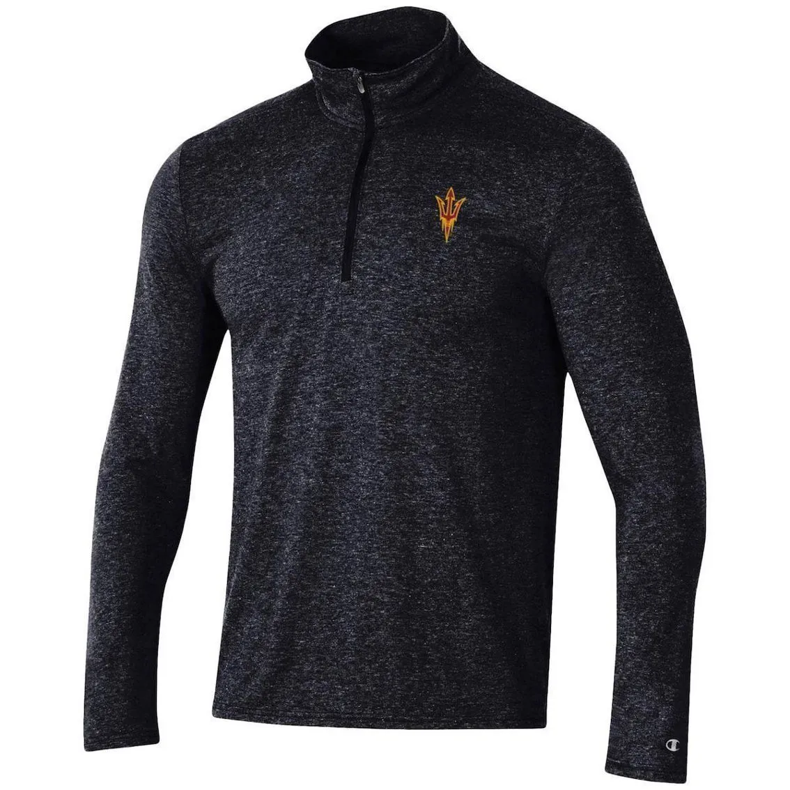 Champion Men's Heathered Black Arizona State Sun Devils Field Day Team Quarter-Zip Jacket 3 Champion Men's Heathered Black Arizona State Sun Devils Field Day Team Quarter-Zip Jacket - Image 3