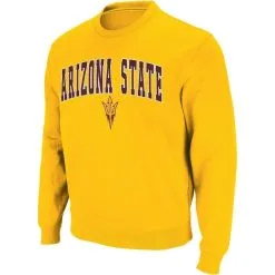 Colosseum Men's Gold Arizona State Sun Devils Arch & Logo Crew Neck Sweatshirt 6 Colosseum Men's Gold Arizona State Sun Devils Arch & Logo Crew Neck Sweatshirt -Arizona State Sun Devils Shop DSCO1137842386 1853 ALT2