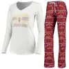 Concepts Sport Women's Maroon/White Arizona State Sun Devils Flagship Long Sleeve T-Shirt & Pants Sleep Set