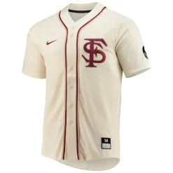 Nike Men's Natural Florida State Seminoles Vapor Untouchable Elite Replica Full-Button Baseball Jersey -Arizona State Sun Devils Shop DSCO1138408727 3353 ALT2
