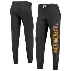 Original Retro Brand Women's Heathered Black Arizona State Sun Devils Vault Vintage Tri-Blend Lounge Pants
