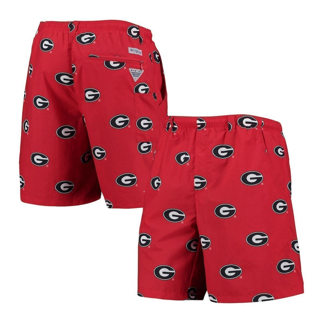 Columbia PFG Men's PFG Red Georgia Bulldogs Backcast II Omni-Shade Hybrid Shorts 1 Columbia PFG Men's PFG Red Georgia Bulldogs Backcast II Omni-Shade Hybrid Shorts