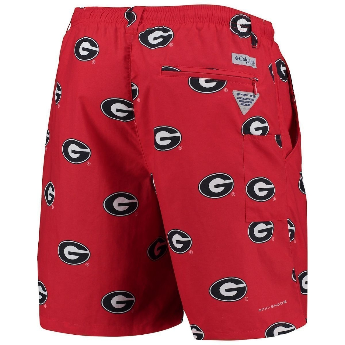 Columbia PFG Men's PFG Red Georgia Bulldogs Backcast II Omni-Shade Hybrid Shorts 4 Columbia PFG Men's PFG Red Georgia Bulldogs Backcast II Omni-Shade Hybrid Shorts - Image 4