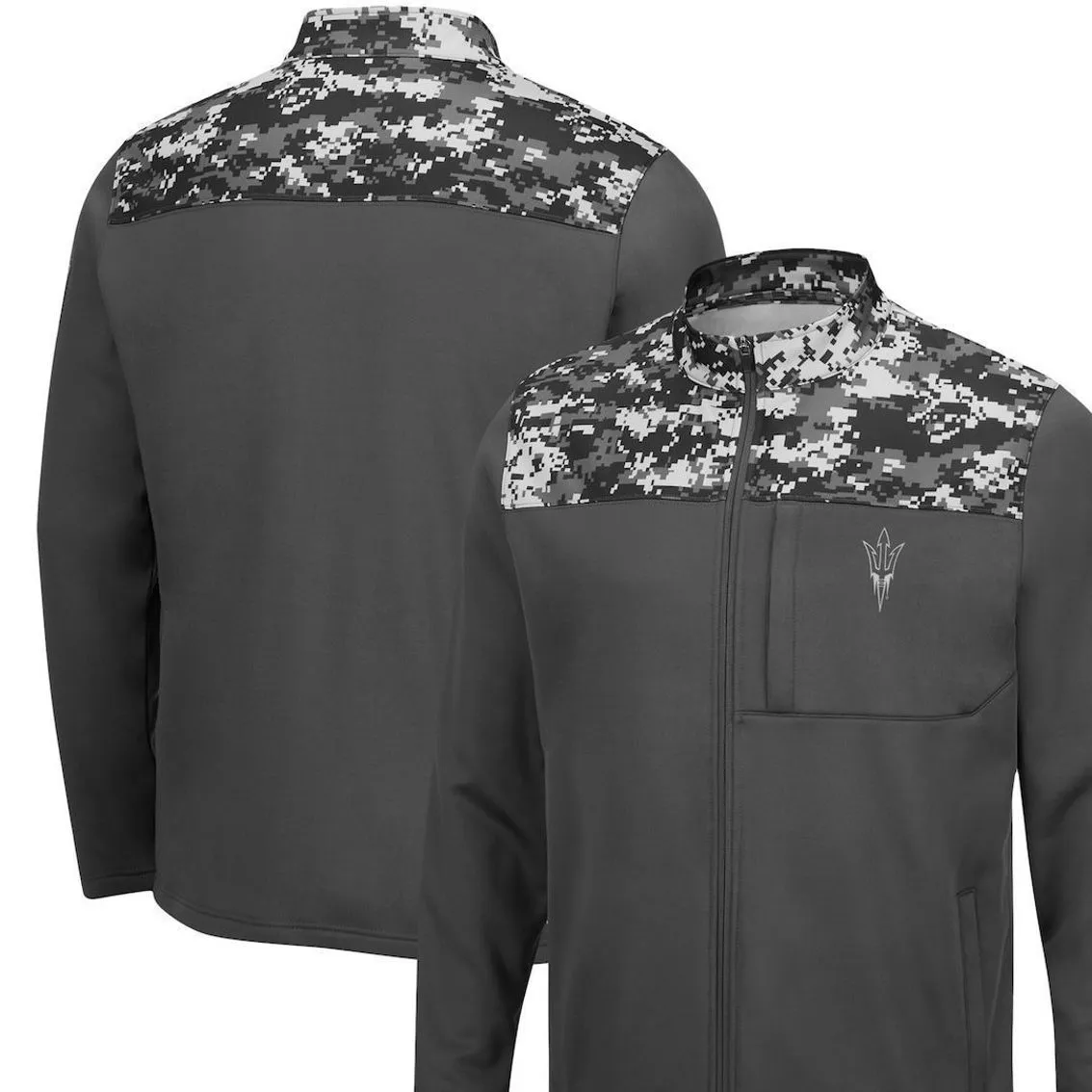 Colosseum Men's Charcoal Arizona State Sun Devils OHT Military Appreciation Digi Camo Full-Zip Jacket 1 Colosseum Men's Charcoal Arizona State Sun Devils OHT Military Appreciation Digi Camo Full-Zip Jacket
