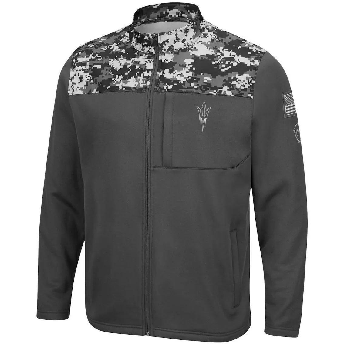 Colosseum Men's Charcoal Arizona State Sun Devils OHT Military Appreciation Digi Camo Full-Zip Jacket 3 Colosseum Men's Charcoal Arizona State Sun Devils OHT Military Appreciation Digi Camo Full-Zip Jacket - Image 3