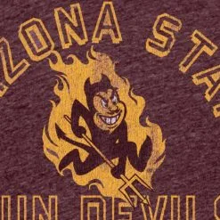 Original Retro Brand Men's Heathered Maroon Arizona State Sun Devils Vintage Tri-Blend T-Shirt -Arizona State Sun Devils Shop DSCO1138725450 HEMARE ALT2