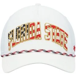 Men's '47 White Florida State Seminoles Stars And Stripes Flag Flutter Hitch Snapback Hat -Arizona State Sun Devils Shop DSCO1139534528 3550 ALT2