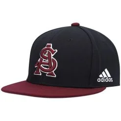 Adidas Men's Black/Maroon Arizona State Sun Devils On-Field Baseball Fitted Hat