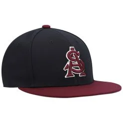 Adidas Men's Black/Maroon Arizona State Sun Devils On-Field Baseball Fitted Hat -Arizona State Sun Devils Shop DSCO1139622157 1007 ALT3