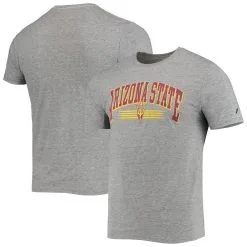 League Collegiate Wear Men's Heathered Gray Arizona State Sun Devils Upperclassman Reclaim Recycled Jersey T-Shirt