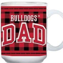 The Memory Company Georgia Bulldogs 15oz. Buffalo Plaid Father's Day Mug