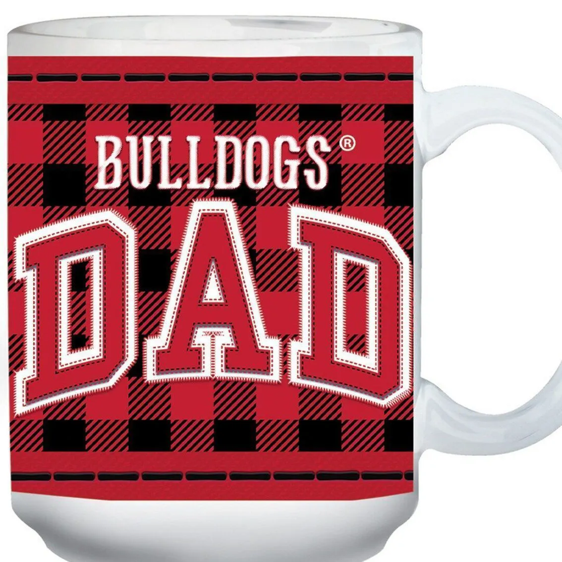 The Memory Company Georgia Bulldogs 15oz. Buffalo Plaid Father's Day Mug 2 The Memory Company Georgia Bulldogs 15oz. Buffalo Plaid Father's Day Mug - Image 2