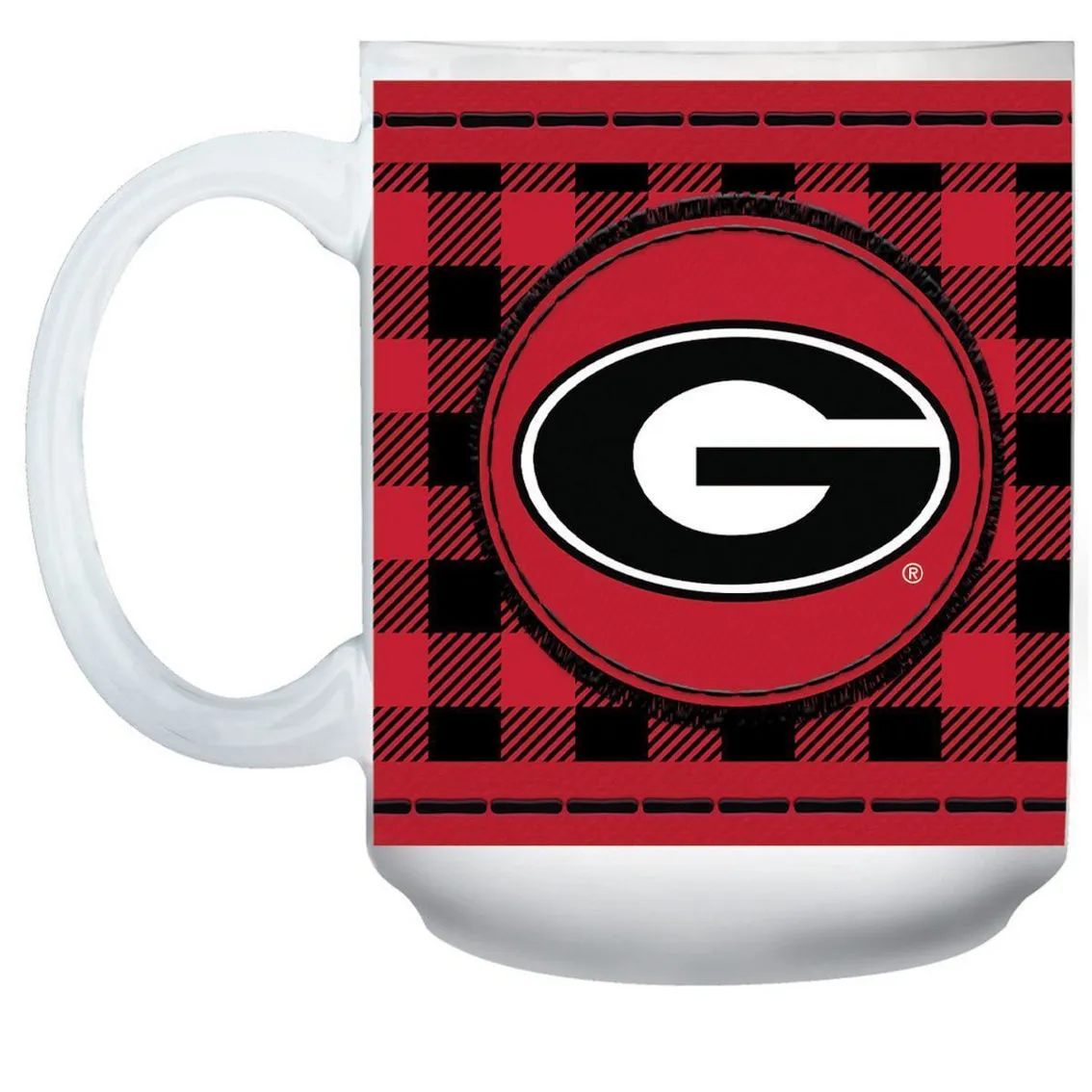 The Memory Company Georgia Bulldogs 15oz. Buffalo Plaid Father's Day Mug 3 The Memory Company Georgia Bulldogs 15oz. Buffalo Plaid Father's Day Mug - Image 3