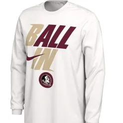 Men's Nike White Florida State Seminoles Ball In Bench Long Sleeve T-Shirt 6 Men's Nike White Florida State Seminoles Ball In Bench Long Sleeve T-Shirt -Arizona State Sun Devils Shop DSCO1140229021 3550 ALT2