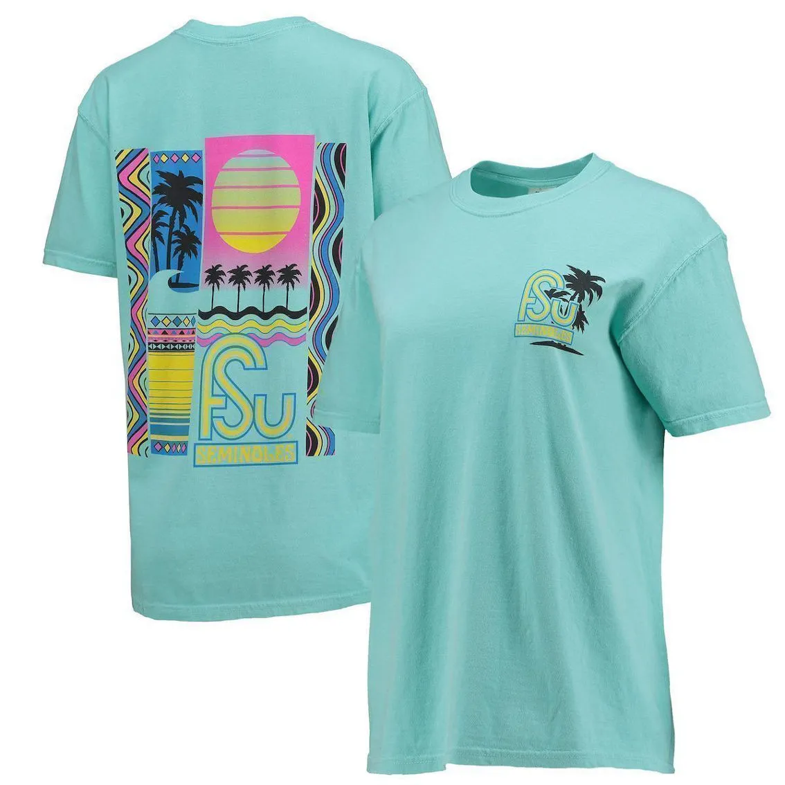 Image One Women's Mint Florida State Seminoles Beach Club T-Shirt 1 Image One Women's Mint Florida State Seminoles Beach Club T-Shirt