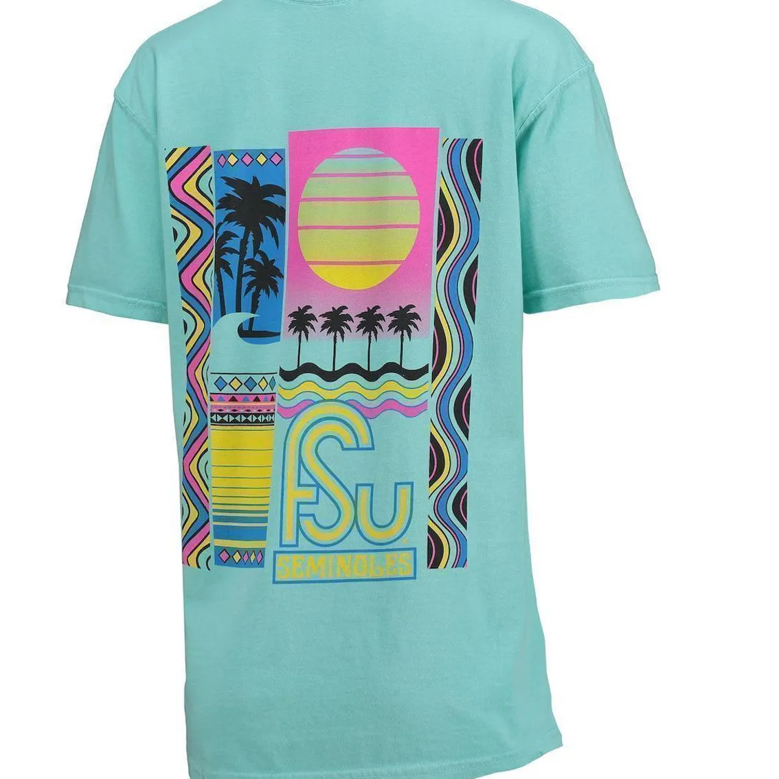 Image One Women's Mint Florida State Seminoles Beach Club T-Shirt 4 Image One Women's Mint Florida State Seminoles Beach Club T-Shirt - Image 4