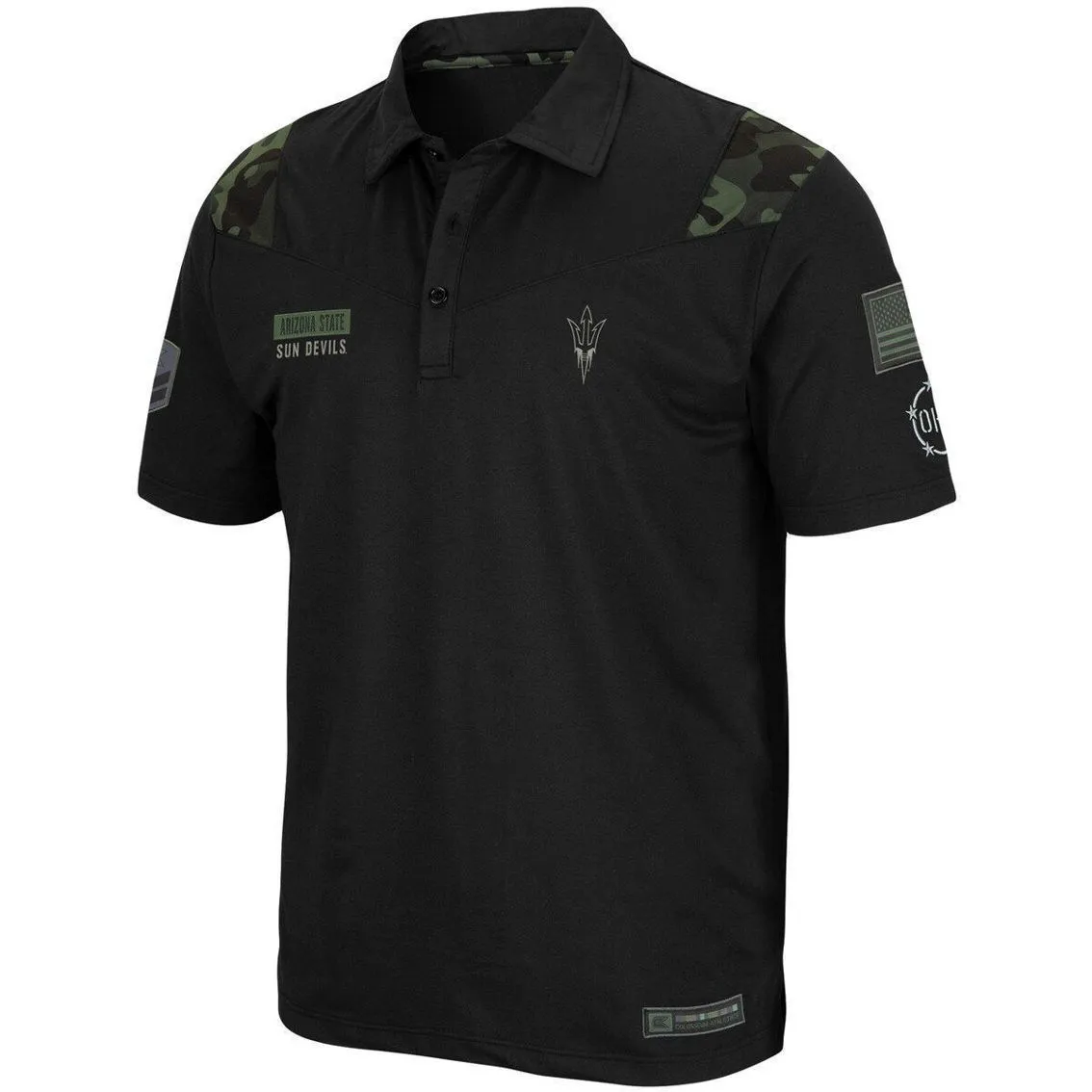 Men's Colosseum Black Arizona State Sun Devils OHT Military Appreciation Sierra Polo 3 Men's Colosseum Black Arizona State Sun Devils OHT Military Appreciation Sierra Polo - Image 3