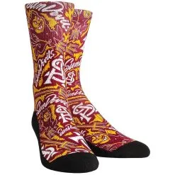 Rock Em Socks Youth Arizona State Sun Devils Logo Sketch Crew Socks