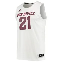 Adidas Men's #21 White Arizona State Sun Devils Swingman Jersey -Arizona State Sun Devils Shop DSCO1140296792 3550 ALT2