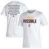 Men's Adidas White Arizona State Sun Devils More Is Possible Amplifier T-Shirt