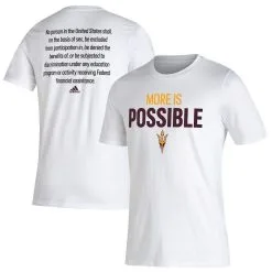 Men's Adidas White Arizona State Sun Devils More Is Possible Amplifier T-Shirt