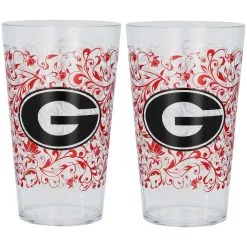 Indigo Falls Georgia Bulldogs 24oz. Two-Pack Tritan Floral Tumbler Set