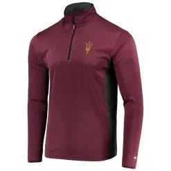 Colosseum Men's Maroon Arizona State Sun Devils Audible Windshirt Quarter-Zip Pullover Jacket -Arizona State Sun Devils Shop DSCO1140477833 2882 ALT2