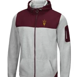 Colosseum Men's Heathered Gray/Maroon Arizona State Sun Devils Schwartz Full-Zip Hoodie 6 Colosseum Men's Heathered Gray/Maroon Arizona State Sun Devils Schwartz Full-Zip Hoodie -Arizona State Sun Devils Shop DSCO1140607349 1927 ALT2