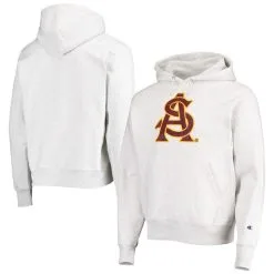 Champion Men's Heathered Gray Arizona State Sun Devils Team Vault Logo Reverse Weave Pullover Hoodie