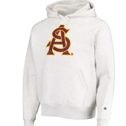 Champion Men's Heathered Gray Arizona State Sun Devils Team Vault Logo Reverse Weave Pullover Hoodie -Arizona State Sun Devils Shop DSCO1140607631 1927 ALT2