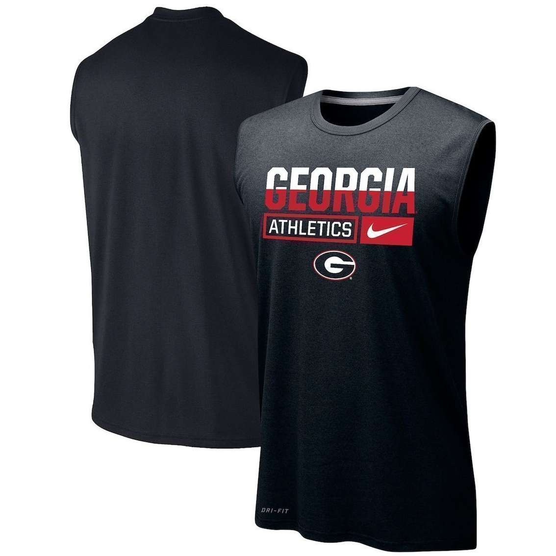 Nike Men's Black Georgia Bulldogs Wordmark Drop Legend Performance Tank Top 2 Nike Men's Black Georgia Bulldogs Wordmark Drop Legend Performance Tank Top - Image 2