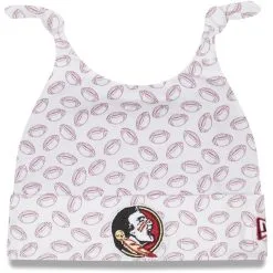 New Era Newborn & Infant White Florida State Seminoles Cutie Cuffed Knit Hat
