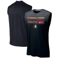 Nike Men's Black Florida State Seminoles Wordmark Drop Legend Performance Tank Top