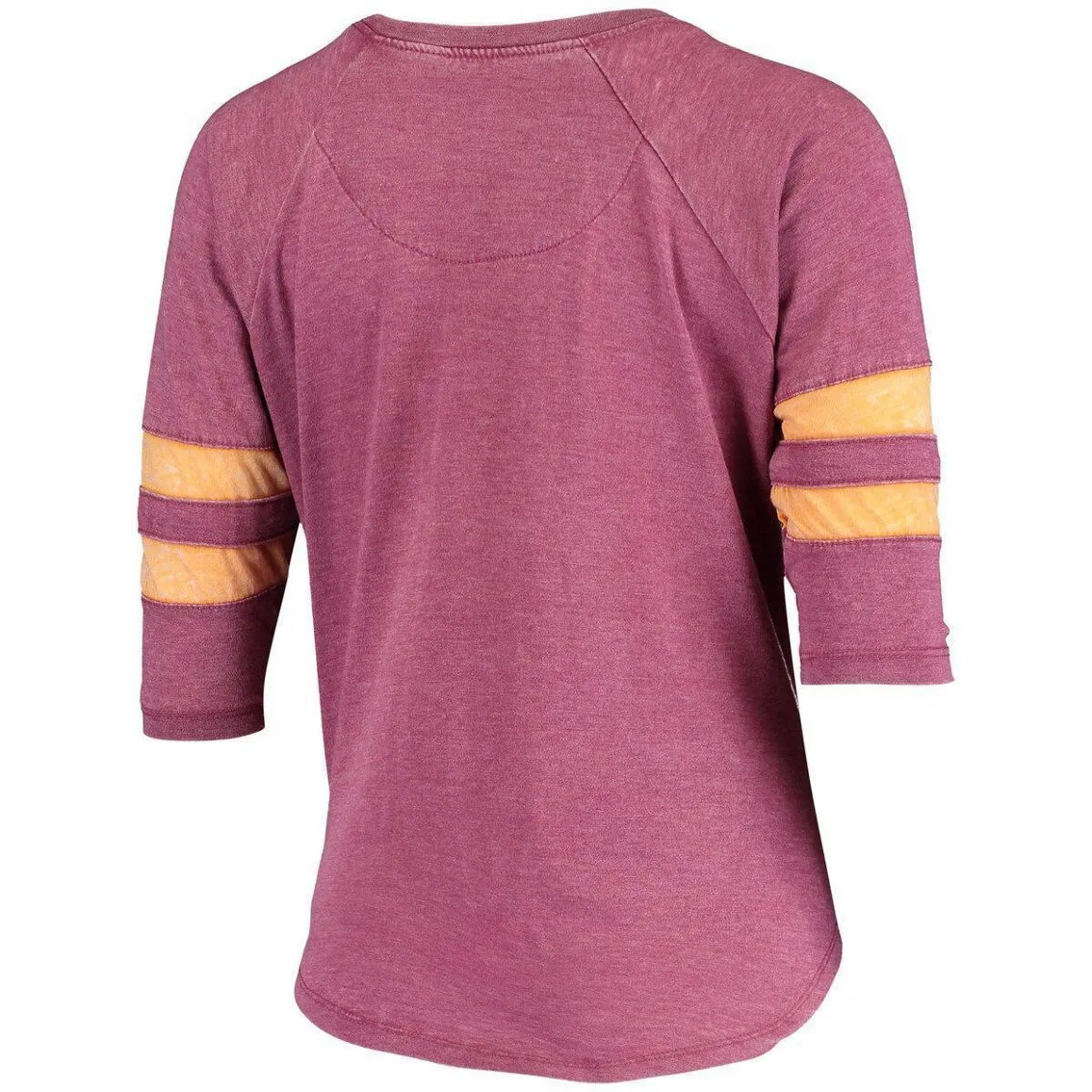 Pressbox Women's Maroon/Gold Arizona State Sun Devils Jade Vintage Washed 3/4-Sleeve Jersey T-Shirt 4 Pressbox Women's Maroon/Gold Arizona State Sun Devils Jade Vintage Washed 3/4-Sleeve Jersey T-Shirt - Image 4