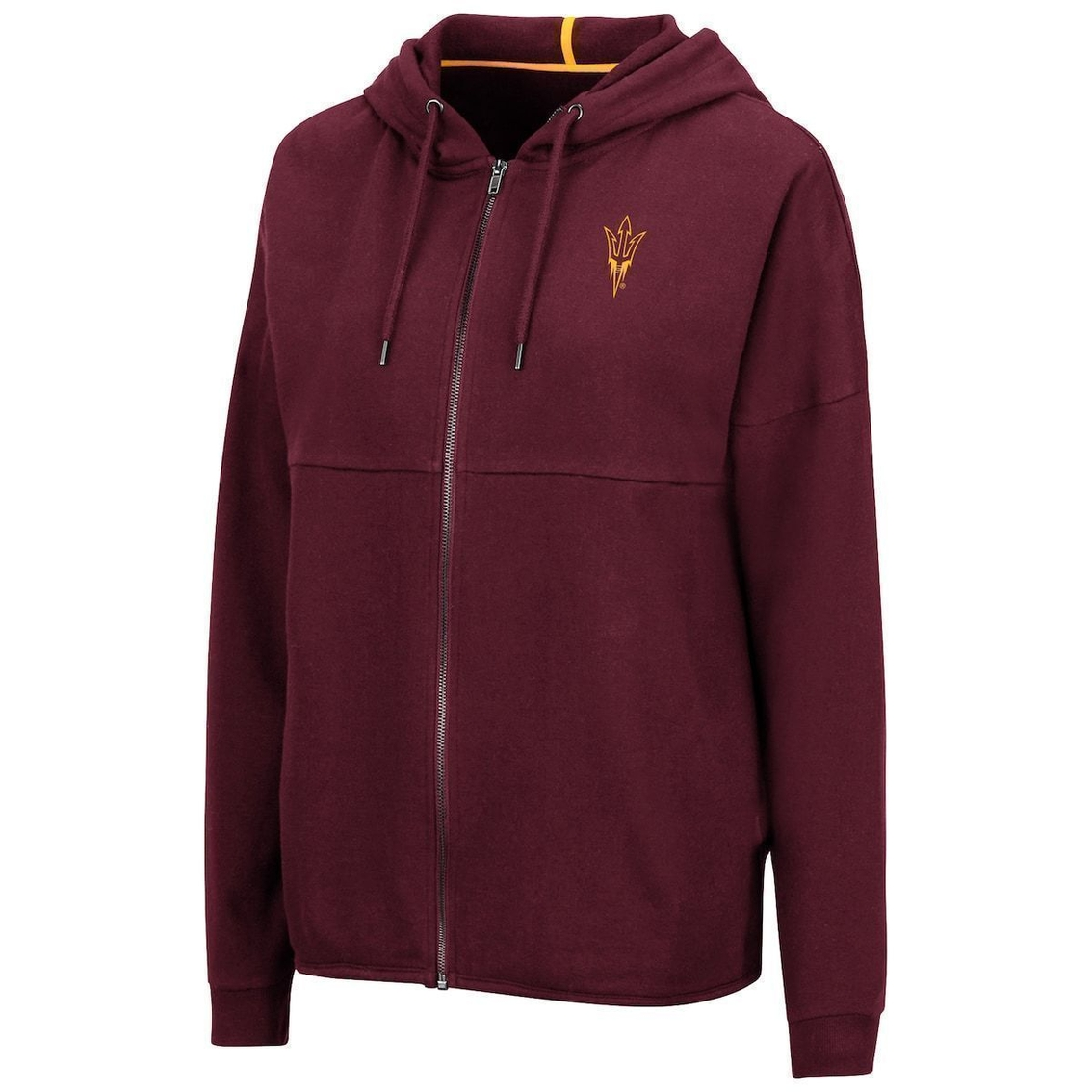 Colosseum Women's Maroon Arizona State Sun Devils 2-Hit Full-Zip Hoodie 3 Colosseum Women's Maroon Arizona State Sun Devils 2-Hit Full-Zip Hoodie - Image 3