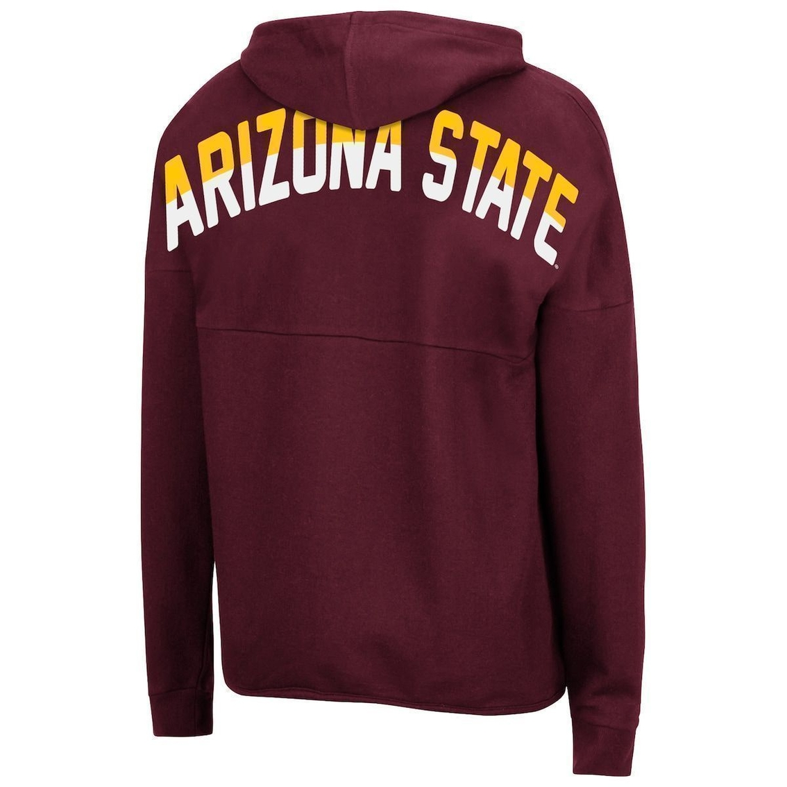 Colosseum Women's Maroon Arizona State Sun Devils 2-Hit Full-Zip Hoodie 4 Colosseum Women's Maroon Arizona State Sun Devils 2-Hit Full-Zip Hoodie - Image 4