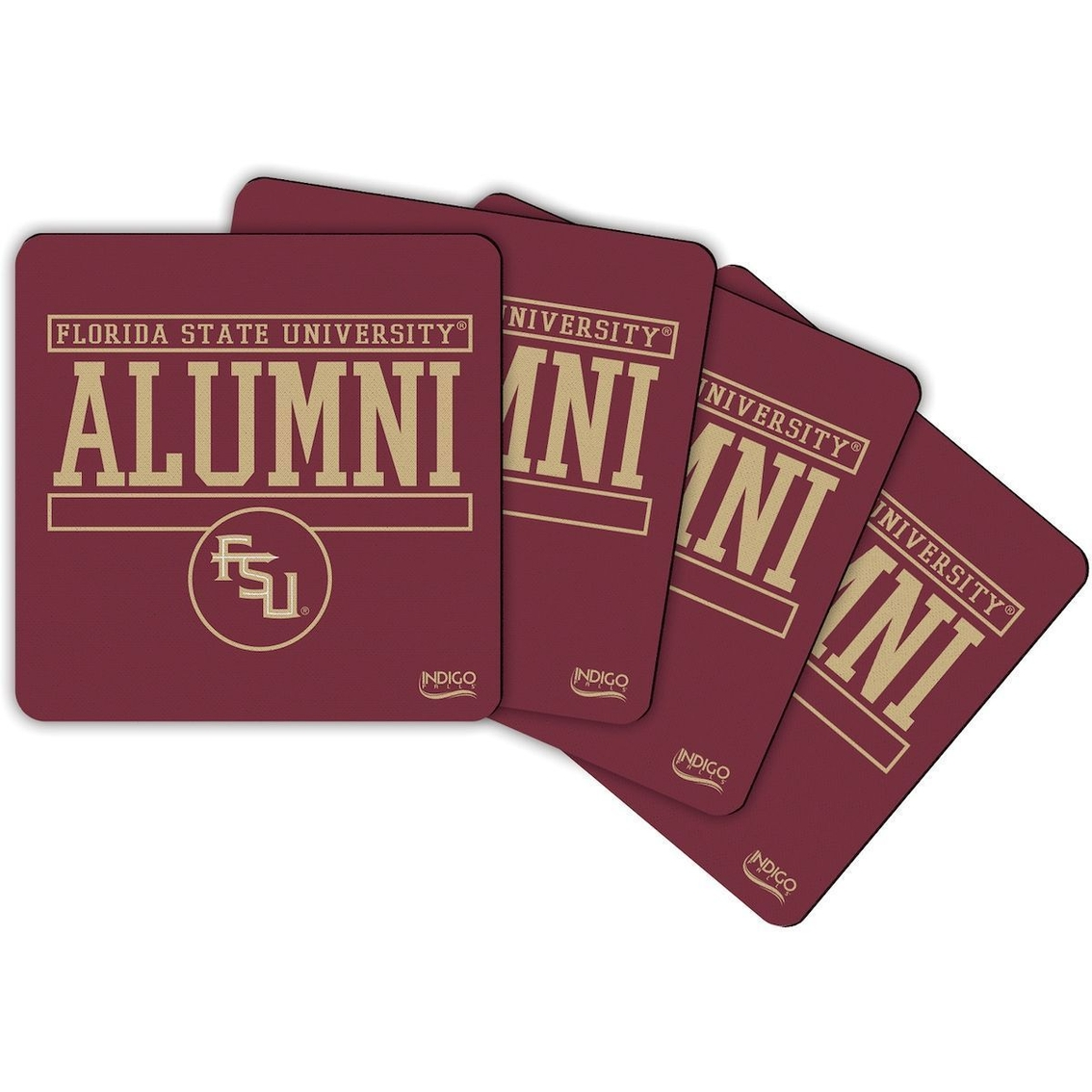 Indigo Falls Florida State Seminoles Alumni 4-Pack Neoprene Coaster Set 1 Indigo Falls Florida State Seminoles Alumni 4-Pack Neoprene Coaster Set