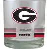 The Memory Company Georgia Bulldogs 10oz. Banded Rocks Glass