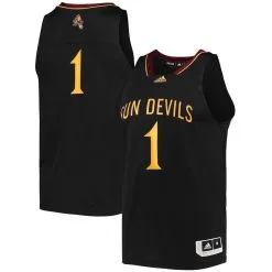 Adidas Men's #1 Black Arizona State Sun Devils Reverse Retro Jersey