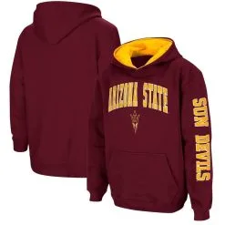 Colosseum Youth Maroon Arizona State Sun Devils 2-Hit Team Pullover Hoodie